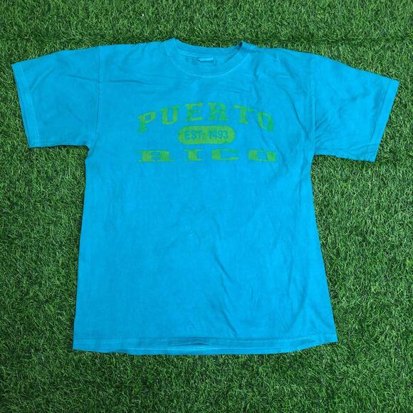 Other Other - Men's Teal ‘Puerto Rico’ Graphic Tee